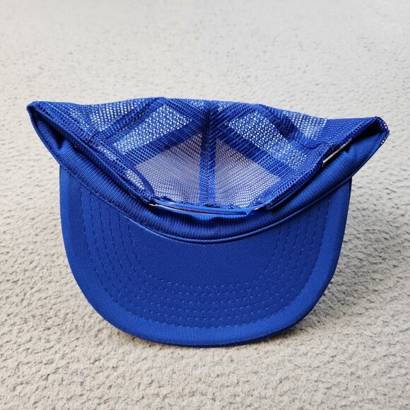 Vintage Trucker Hat Snapback Cap Niagra Falls Canadian Flag Foam Blue White Mesh - Picture 6 of 9